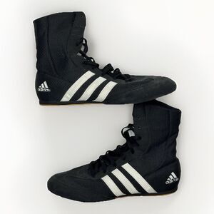 Size 9 - Adidas Box Hog 2 Wrestling/Boxing Shoes – Black/White – Men’s G97067